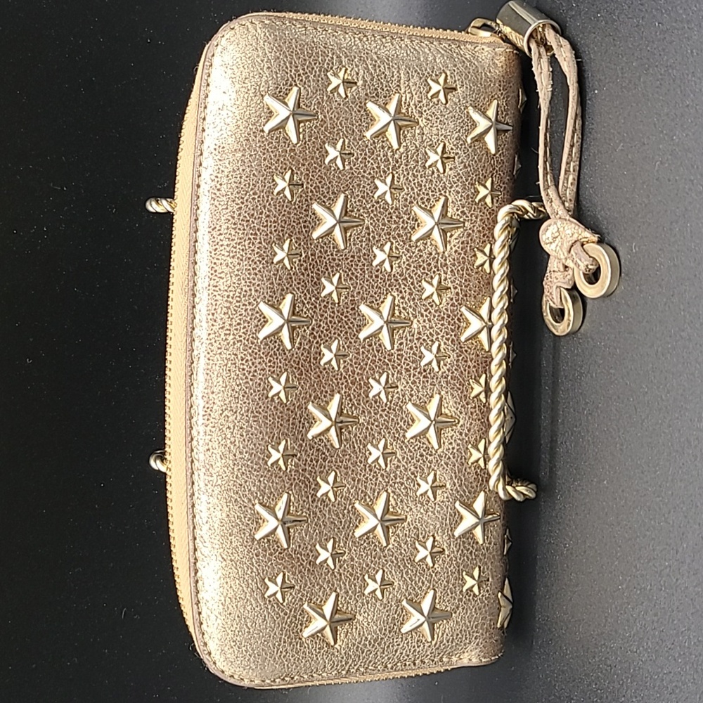 Jimmy Choo - Filipa Star studded zippy long leather wallet